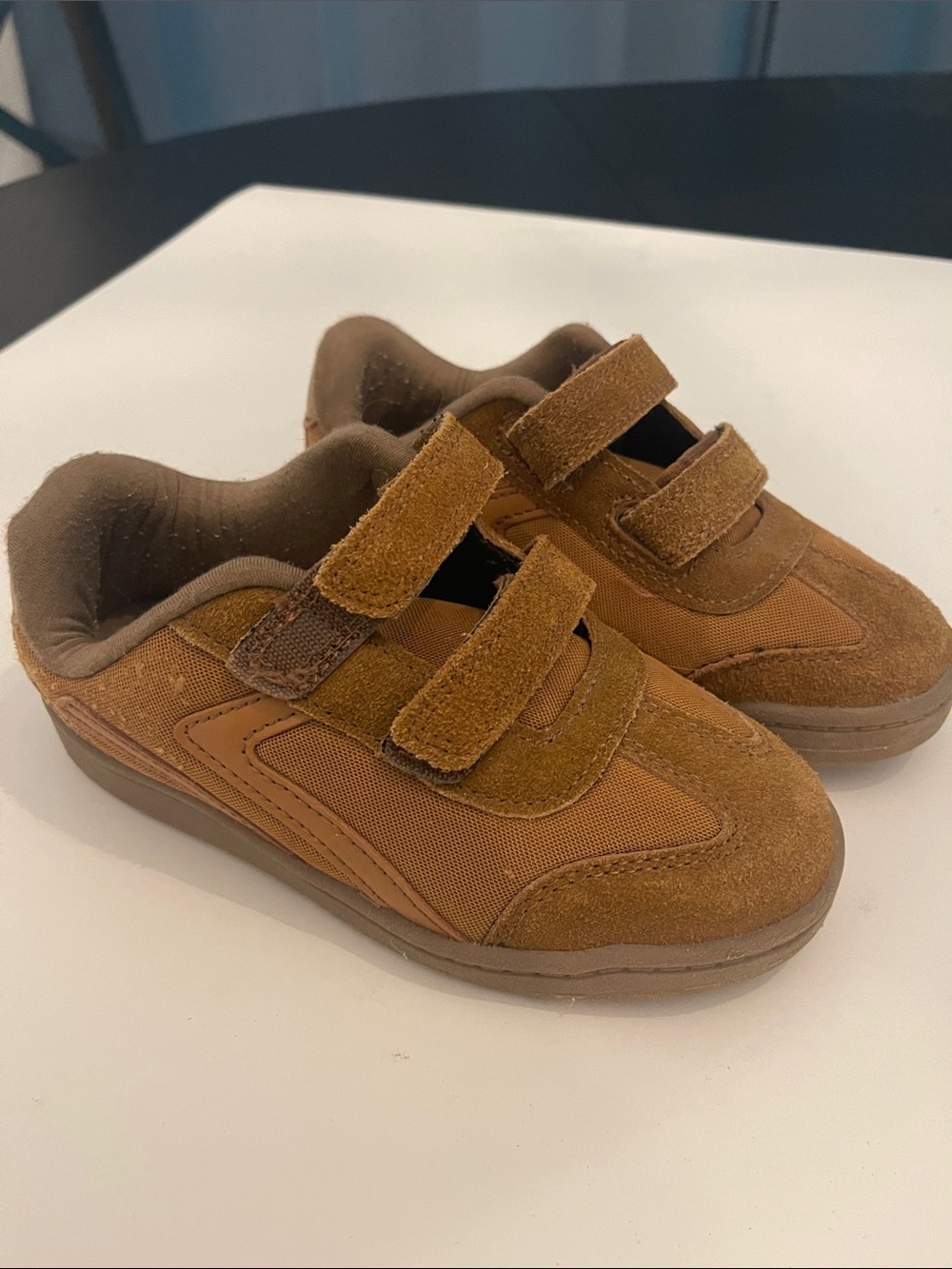 Kids Brown Velcro Casual Sneakers cat and Jack size 12